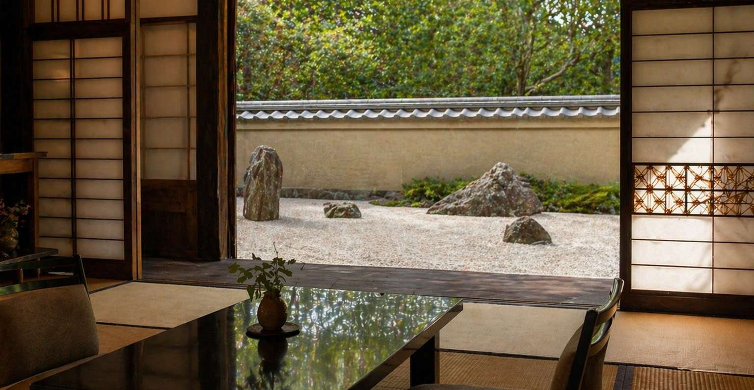 Giardino zen – casa tradizionale giapponese